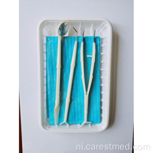 Kit voor tandheelkundige wegwerpapparaten Tandheelkundige spiegelsondepincet